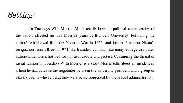 tuesdays with morrie characters tuesdays with morrie plot structure